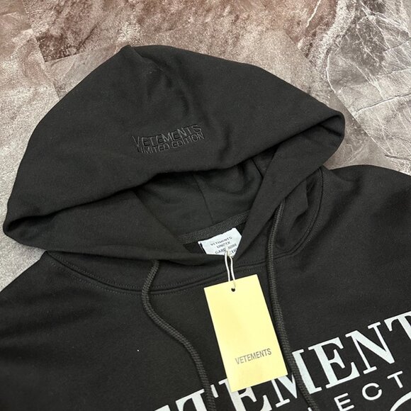 Black Hooded Sweatshirt By Vetements - Picture 5 of 10